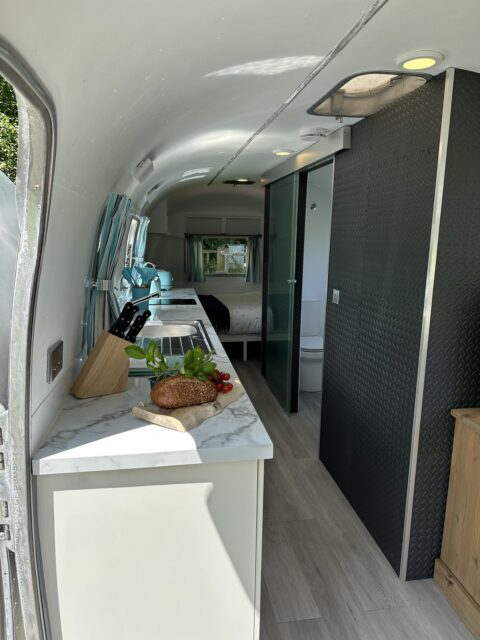 Inside of Boskenna Airstream Caravan